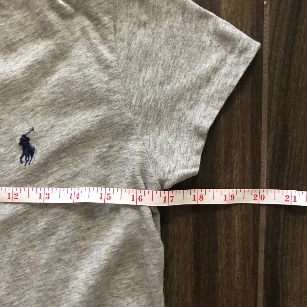 POLO RALPH LAUREN Woman's Gray Logo Casual Shirt M - Picture 3 of 6